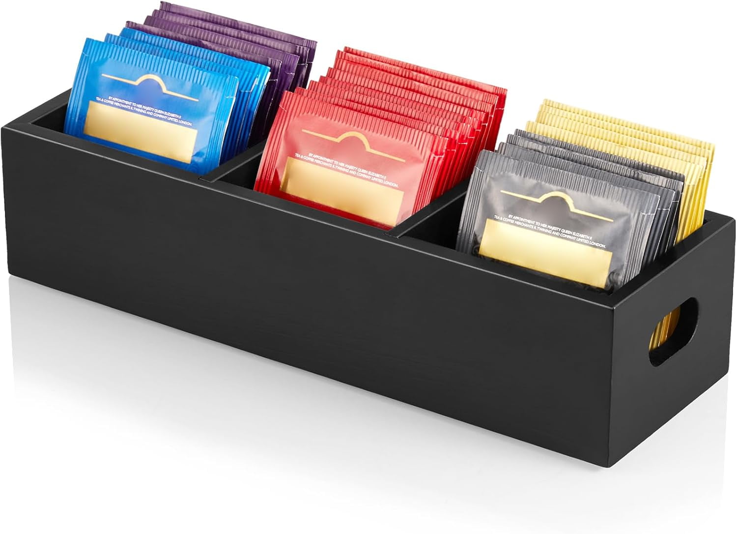 ELLDOO 3-Drawer Acrylic Tea Bag Organizer - Clear Stackable Storage For Kitchen