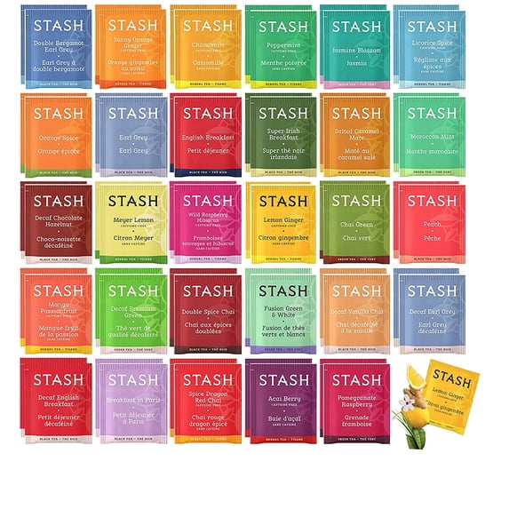 Tea Bags Sampler Assortment Box (Blue Ribbon Box - 52 Count)