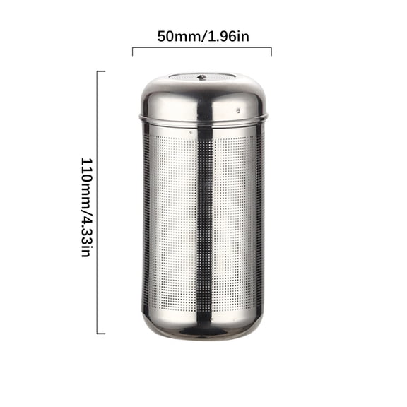 Tea Ball Infuser for Pitcher with Chain Hook and Threaded Lid, Stainless Steel Tea Steeper, Mesh Tea Strainer for Brewing Herbs, Iced Tea, Coffee, Cooking Soup, Black Tea, Spices and Seasonings