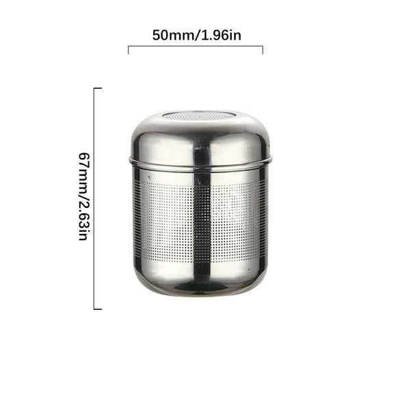 Tea Ball Infuser for Pitcher with Chain Hook and Threaded Lid, Stainless Steel Tea Steeper, Mesh Tea Strainer for Brewing Herbs, Iced Tea, Coffee, Cooking Soup, Black Tea, Spices and Seasonings