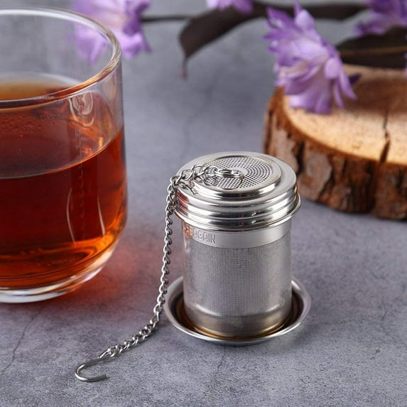 Tea Ball Infuser with Extended Chain Hook, 18/8 Stainless Steel Cooking Infuser for Single Cup