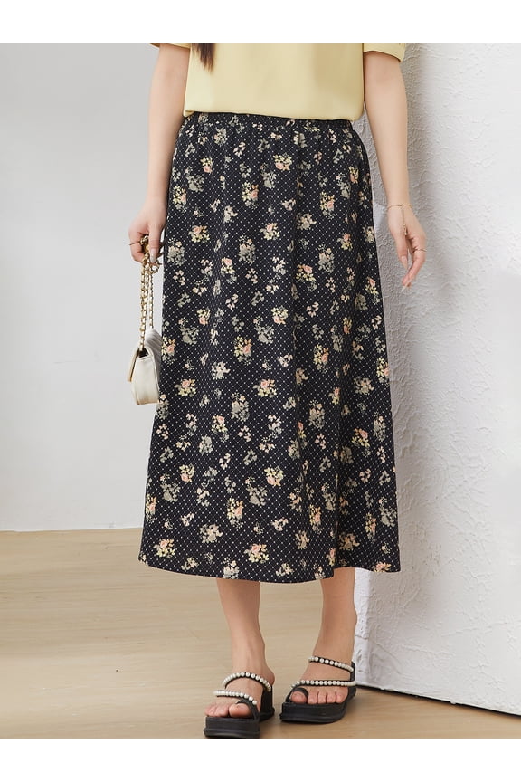 Tea Break Drop Floral Skirt