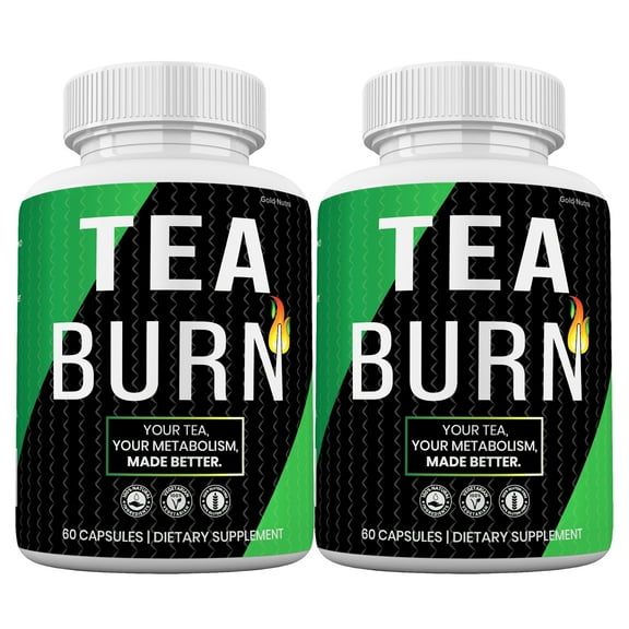 Tea Burn Now in Pills, Powerful Formula, Maximum Strength, Effective for Women and Men. (2 Pack)