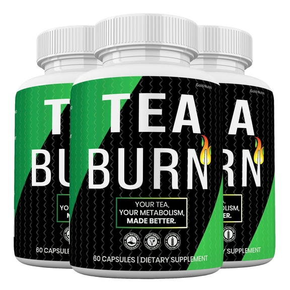 Tea Burn Now in Pills, Powerful Formula, Maximum Strength, Effective for Women and Men. (3 Pack)