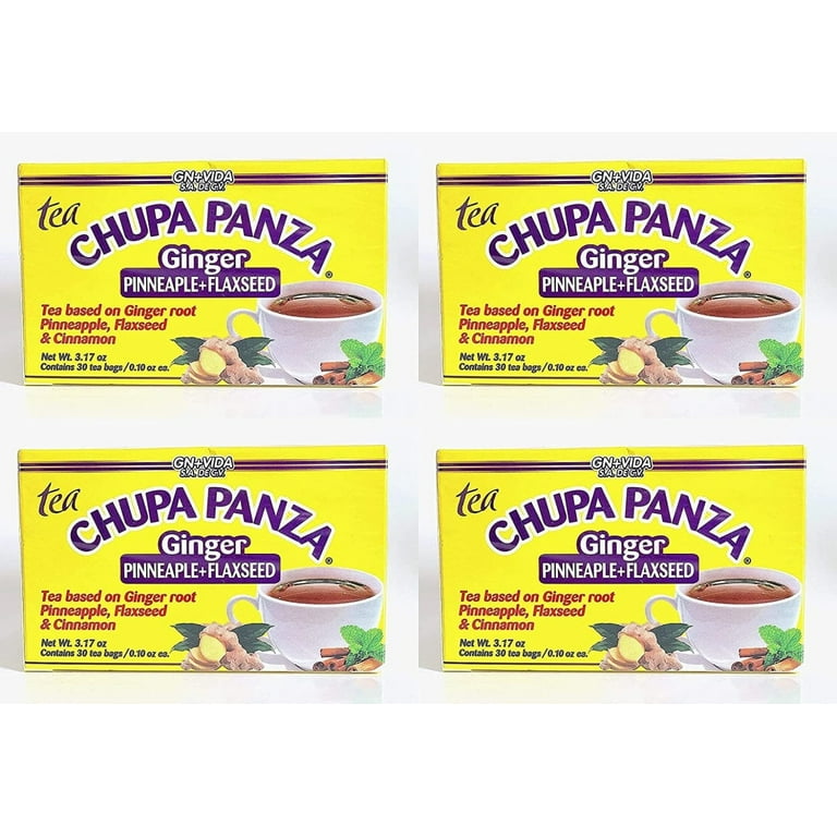 GN Vida CHUPA Panza Herbal Detox Tea, Ginger, Pineapple, Flaxseed