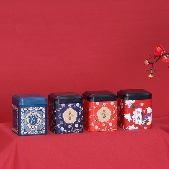 Tea Can Moisture-proof Portable Metal Wide Application Tea Storage Box for Home