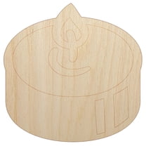 Tea Candle Light Wood Shape Unfinished Piece Cutout Craft DIY Projects - 4.70 Inch Size - 1/8 Inch Thick