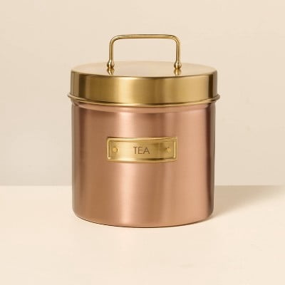 Tea Canister Copper Finish - Copper Collection