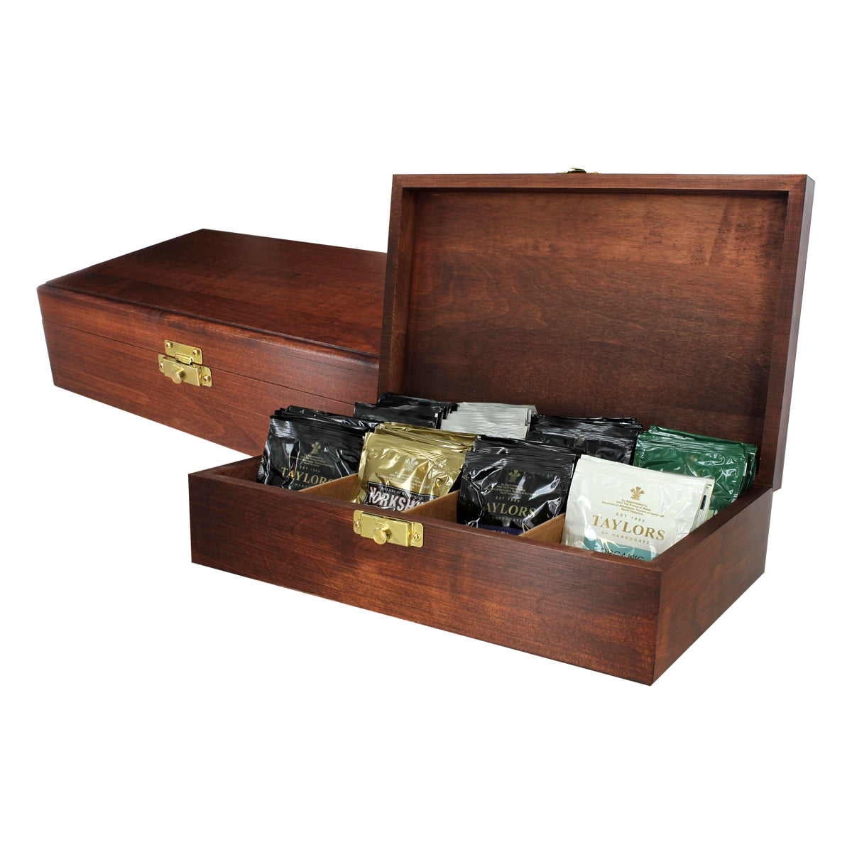 Small Tea Chest Tea Chests w Tea, T of H Selection #1 Std Black Cherry Imported ...