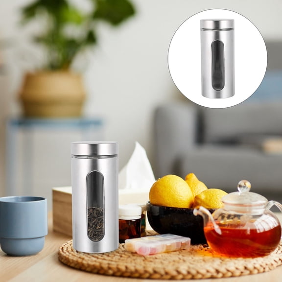 HEANUJJ Kitchen Containers Storage Bottle Square Simple Design 1Pack Stainless Steel
