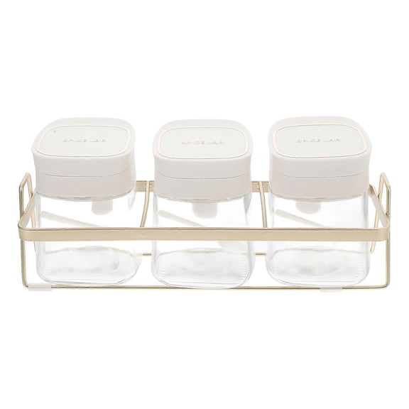 Tea Coffee Sugar Canister Set Multifunctional Seasoning Box Set For Meal Preparation Sealed Freshness White 3Pcs