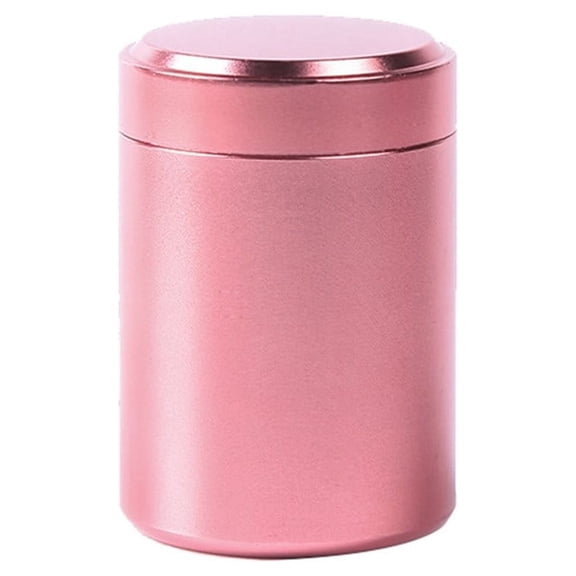 Tea Coffee Sugar Kitchen Storage Canisters Jars Pots Containers Tins - Portable Sealed Can, Pink, 2.5x1.7 Inch
