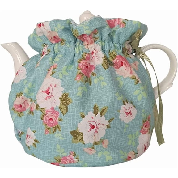 Tea Cosy - Pure Cotton Printed Tea Cosy, Kitchen Tea Pot Dust Cover, Breakfast Warmer, Insulation and Keep Warm, Color#5