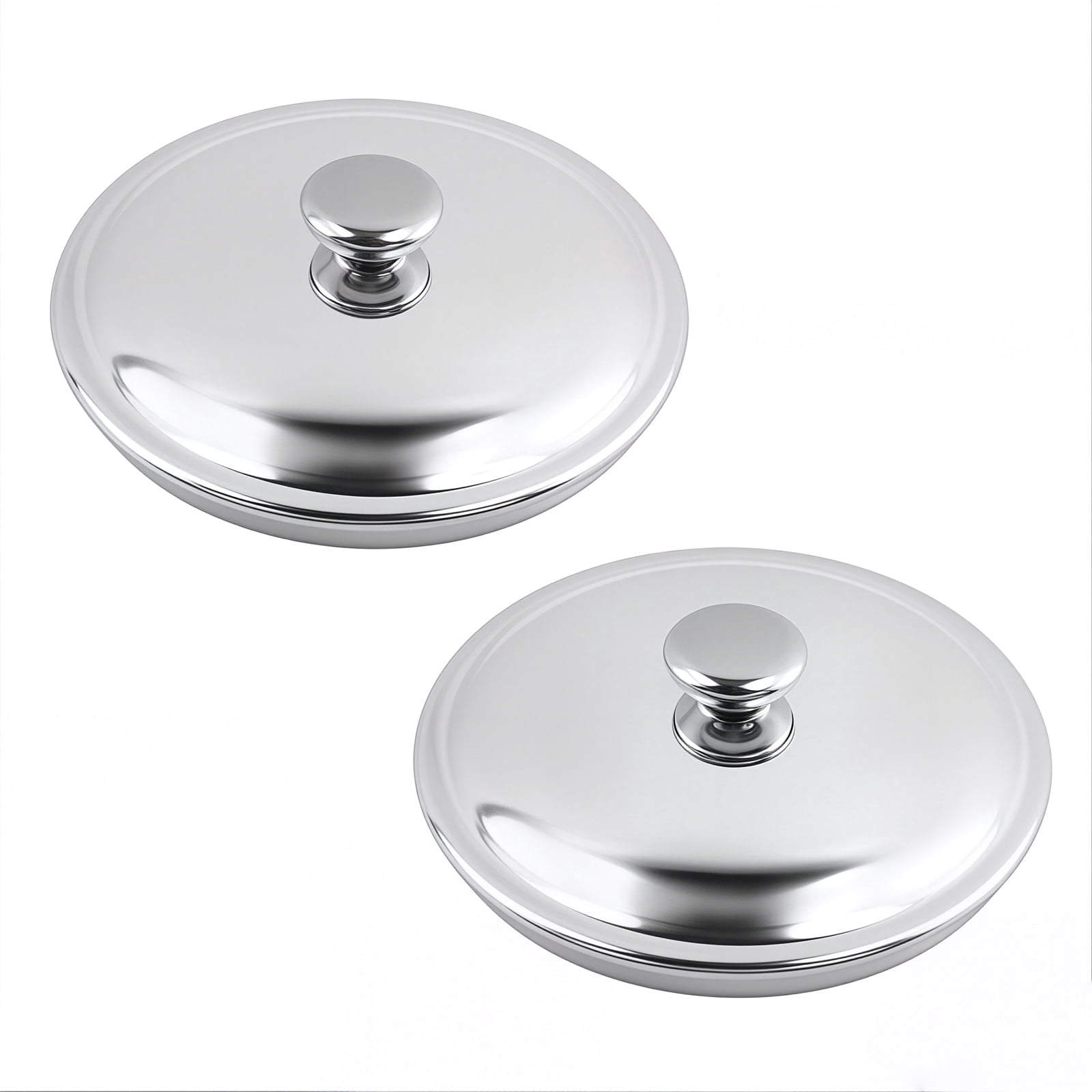 O Tea Worker Tea Cup Cover Stainless Steel 2 Pack Round Beverage Lid with Lift Knob ...
