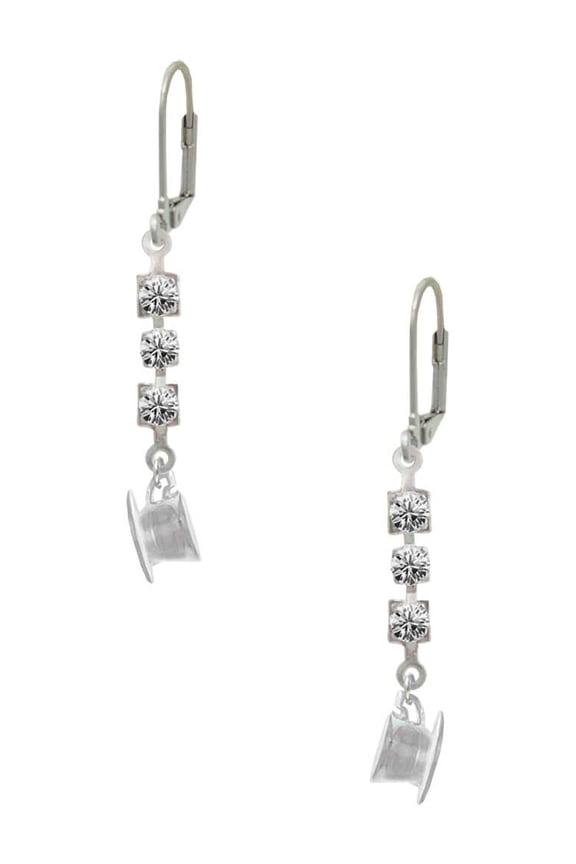 Tea Cup Crystal Madison Leverback Earrings