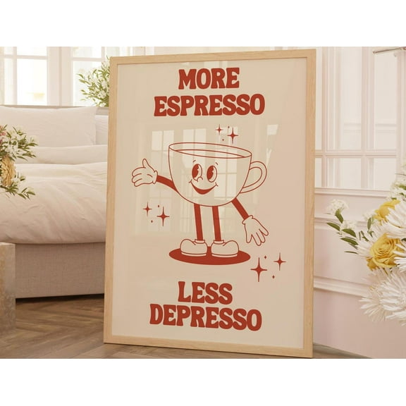 Tea Cup Kitchen Art Kitchen Decor Cafe Bar Wall Decor Coffee Corner Decoration Gifts For Couples And Coffee Lovers Ideas Coffee Bar Shop Wall Art, Modern Wall Decor, 16x24 UNFRAMED