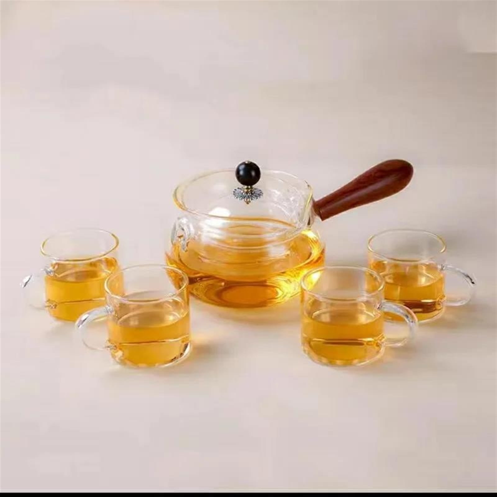 Tea Cup Set 500ML Heat-resistant Glass Teapot With Handle Teapot Electric Ceramic Oven Rotating Tea Maker High-end Chinese Coffee Set Teapots & Coffee Servers Travel Tea Set