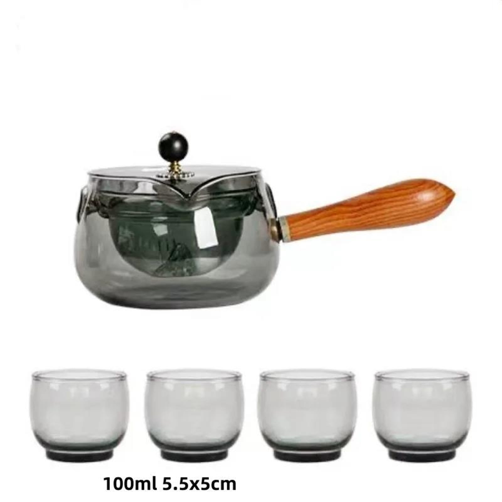Tea Cup Set 500ML Heat-resistant Glass Teapot With Handle Teapot Electric Ceramic Oven Rotating Tea Maker High-end Chinese Coffee Set Teapots & Coffee Servers Travel Tea Set
