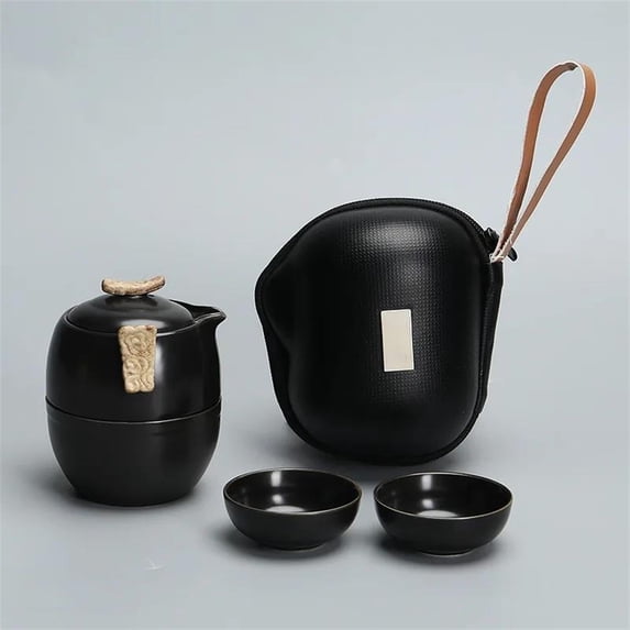 Tea Cup Set Celadon Kung Fu Tea Set Teaware Travel Teapot Tea Cup With Bag Auspicious Clouds Porcelain Tea Pot And Cup Set Chinese Tea Set Teapots & Coffee Servers Travel Tea Set