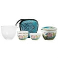 thumbnail image 1 of Tea Cup Set China Chic Style Sheep Fat Jade Express Cup Outdoor Ceramic Glass One Pot Three Cups Kungfu Travel Tea Set Travel Outfit Teapots & Coffee Servers Travel Tea Set, 1 of 5