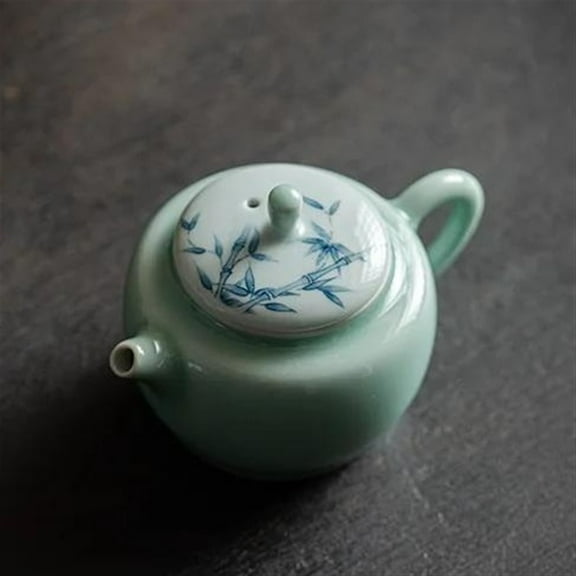 Tea Cup Set Chinese Porcelain Tea Brewing Kettle Kung Fu Tool Gift Hand-painted Celadon Teapot 100ml Handmade Bamboo Ceramic Pot With Filter Teapots & Coffee Servers Travel Tea Set