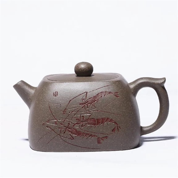 Tea Cup Set Chinese Tea Ceremony Customized Gifts 230ml Handmade Square Shape Purple Clay Teapot Yixing Authentic Tea Pot Beauty Kettle Teapots & Coffee Servers Travel Tea Set