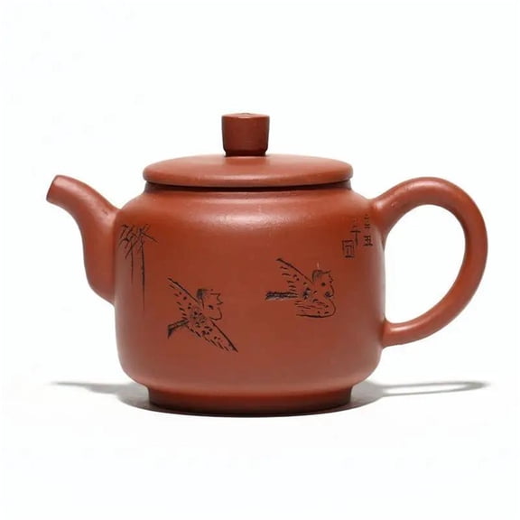 Tea Cup Set Handmade Bird Pot Raw Ore Mud Kettle Zisha Tea Set Tea Ceremony Craft 150ml Exquisite Purple Clay Teapots Teapots & Coffee Servers Travel Tea Set