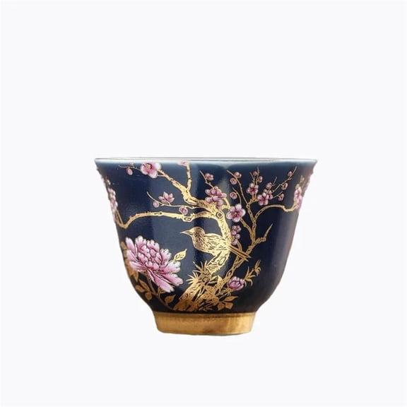 Tea Cup Set Handmade Tea Cup Tie Guanyin Pu'er Home Porcelain Tea Set 1 Pcs 65ml Palace Luxury Ceramic Teacup Hand Painted Flowers Tea Bowl Teapots & Coffee Servers Travel Tea Set