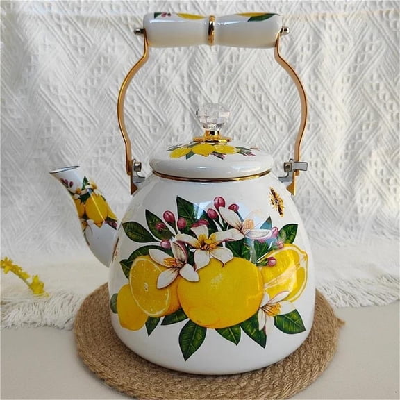 Tea Cup Set Household Large Single Heat Resistant Tisane Set Electromagnetic Stove Direct Flame Heating Enamel Tea Pot Kung Fu Jia Kettle Teapots & Coffee Servers Travel Tea Set