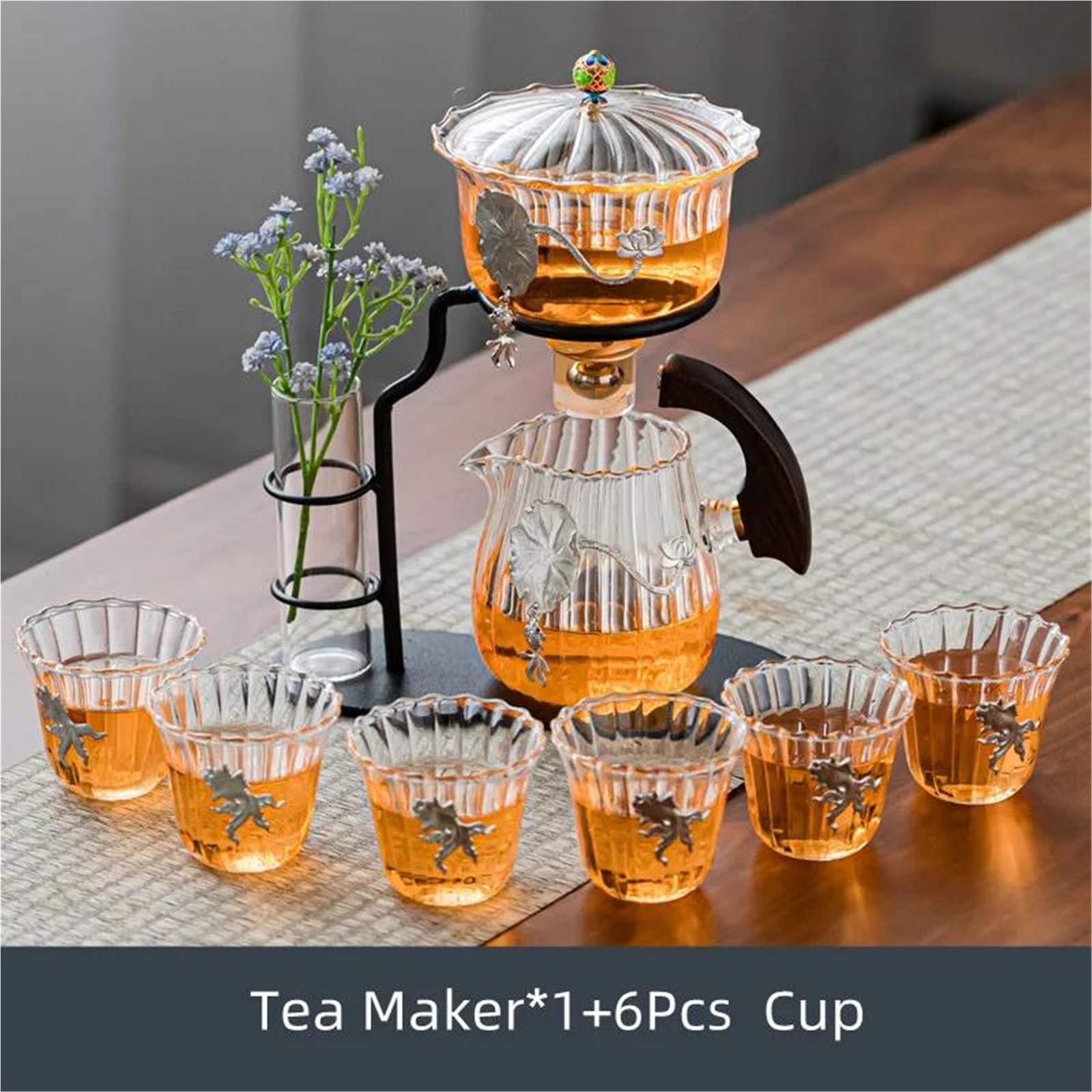 Cookspire Tea Set Tea Cup Set Household Pu'er Scented Kung Fu Tea Set Infuser Drinking ...