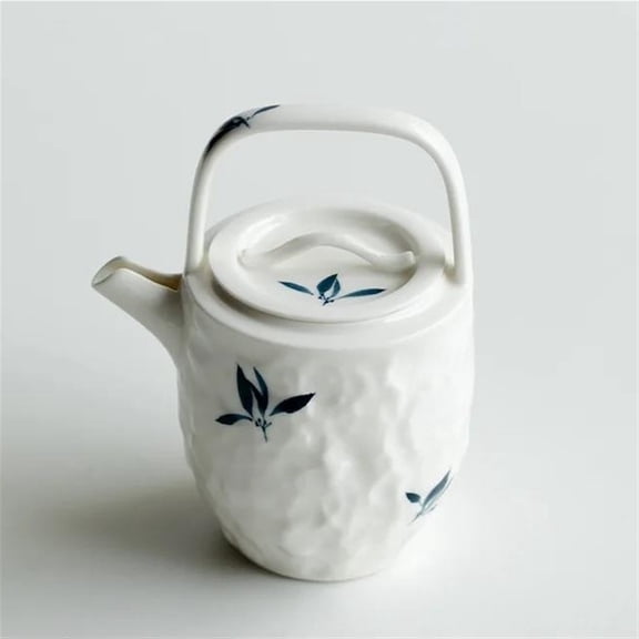 Tea Cup Set Japanese Hammer White Porcelain Pot With Filter Tea Brewing Kettle Gift 135ml Pure Hand-painted Butterfly Orchid Ceramic Teapot Teapots & Coffee Servers Travel Tea Set