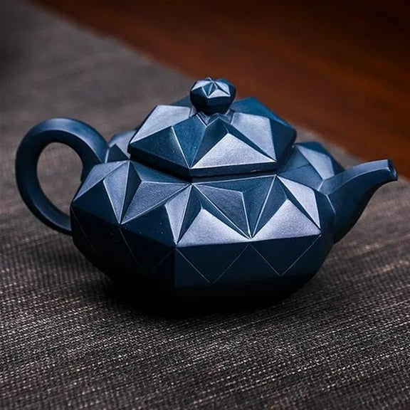 Tea Cup Set Kung Fu Tea Set Chinese Teapot 320ml Yixing-Handmade Clay Teapot Teapot Collection Celestial Clay Diamond Light Teapots & Coffee Servers Travel Tea Set