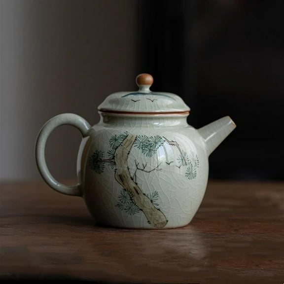 Tea Cup Set Milk Oolong Teaware Type Hand Painted Pine Porcelain Teapot Chinese Ceramic Persimmon Kettle Teapot Tea Ceremony Set Teapots & Coffee Servers Travel Tea Set