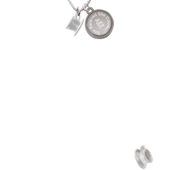 Tea Cup She Believed She Could So She Did Engraved Necklace