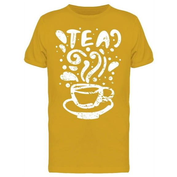 Tea Cup Sketch Lines T-Shirt Men -Image by Shutterstock, Male Small