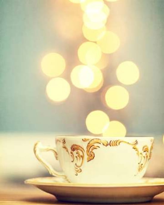 Tea Cup in Cold Bokeh Canvas Art - Amelia Kay (24 x 30)