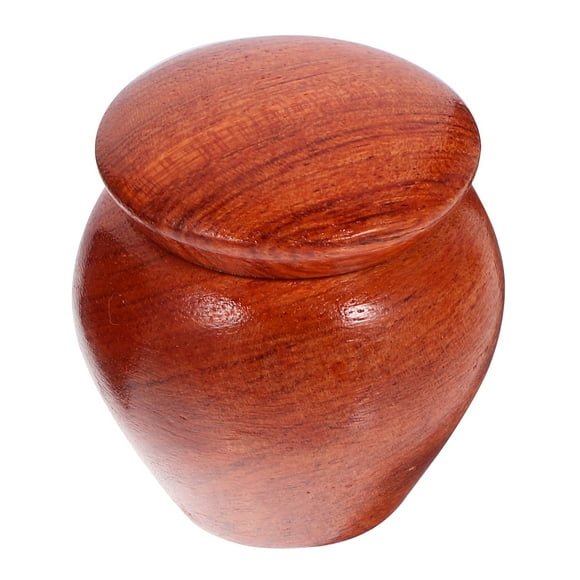 Tea Desktop Ornament Jar with Lid Wooden Rosewood