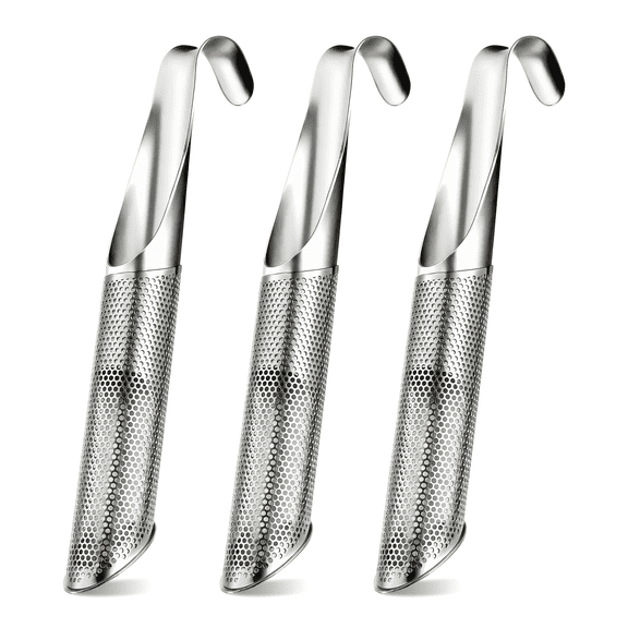 3 Pack Tea Diffusers for Loose Tea, Reusable Metal Tea Diffuser Pipe & Obsterm Filter – Stainless Steel Infuser, Fine Mesh Stick for Loose Tea