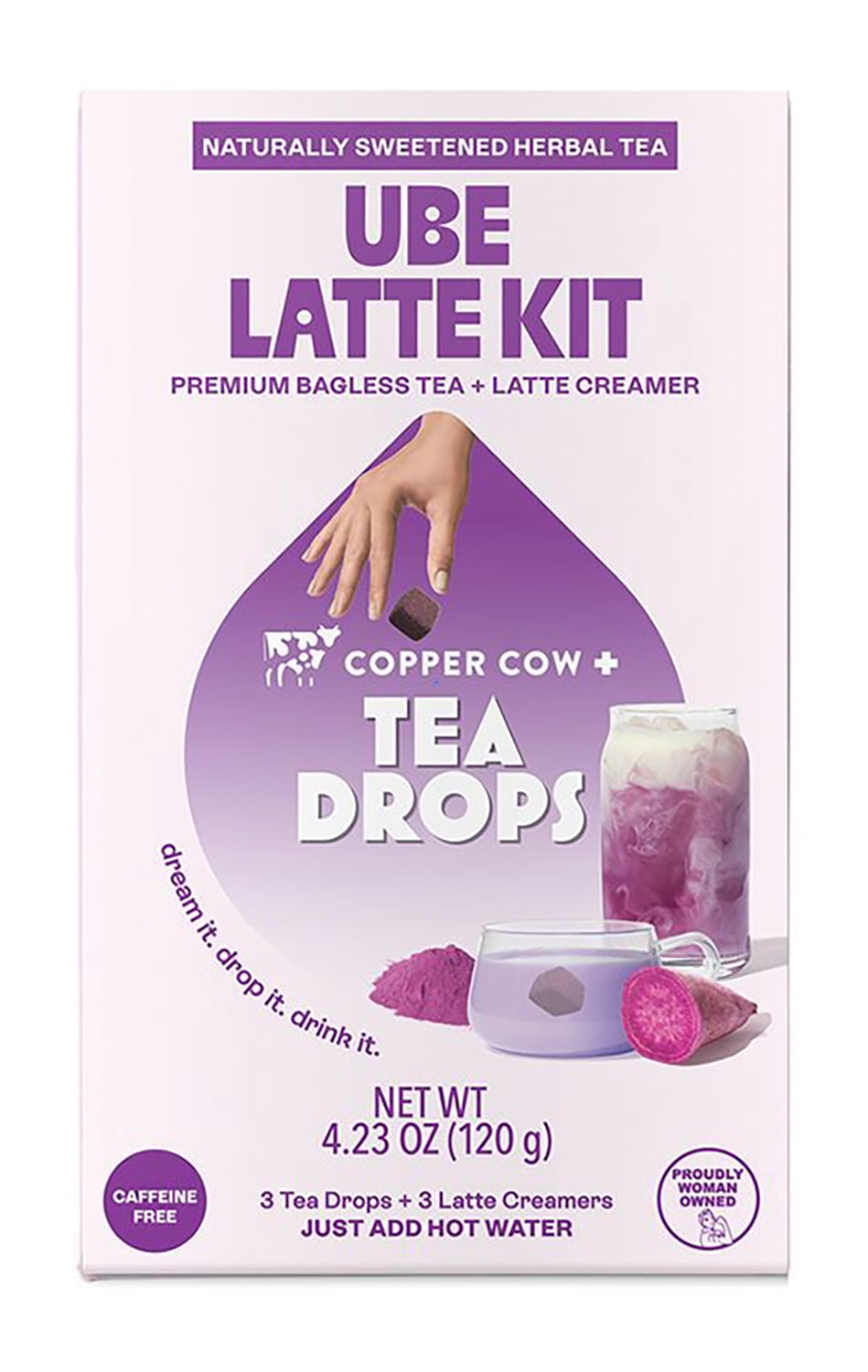 Tea Drops Ube Tea Latte Kit, 3 Count, CaffeineFree