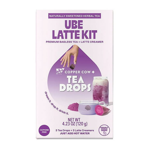 Tea Drops Ube Tea Latte Kit, Caffein Free