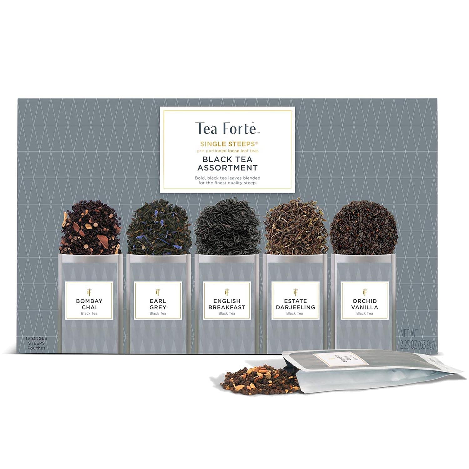 Tea Forte Black AJH3 Tea Assortment Single Steeps Loose Leaf Premium ...