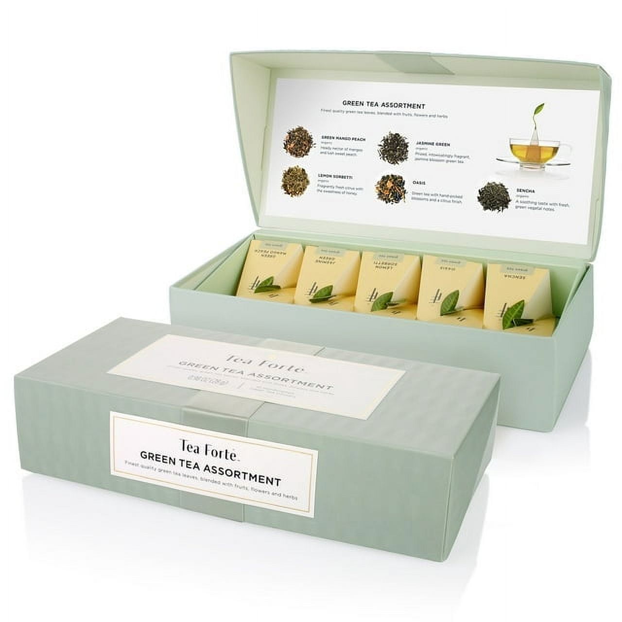Tea Forte Green Tea Assortment Tea Infusers 10 Count