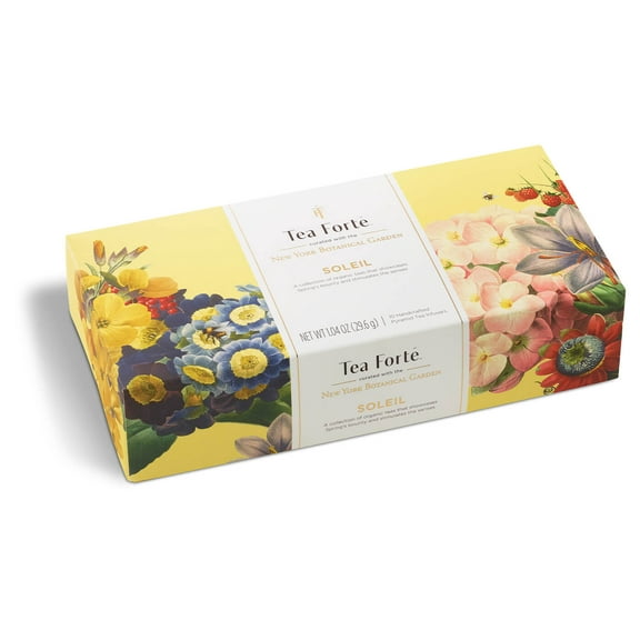 Tea Forte Soleil Petite Presentation Box 10 Handcrafted Pyramid Tea Infusers