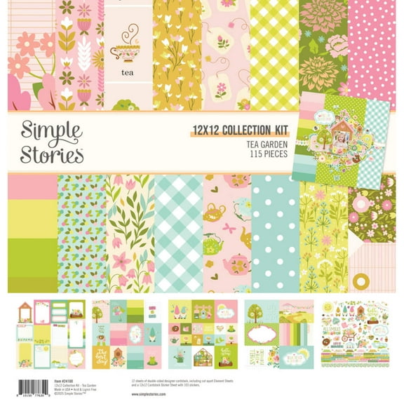 Simple Stories Collection Kit 12"X12"-Tea Garden