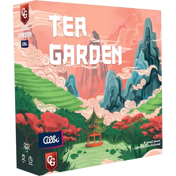 Capstone Games Tea Garden Strategy Board Game for Adults and Families, 2-4 Players, Ages 14+, 90 Min Playtime, 1 Pack
