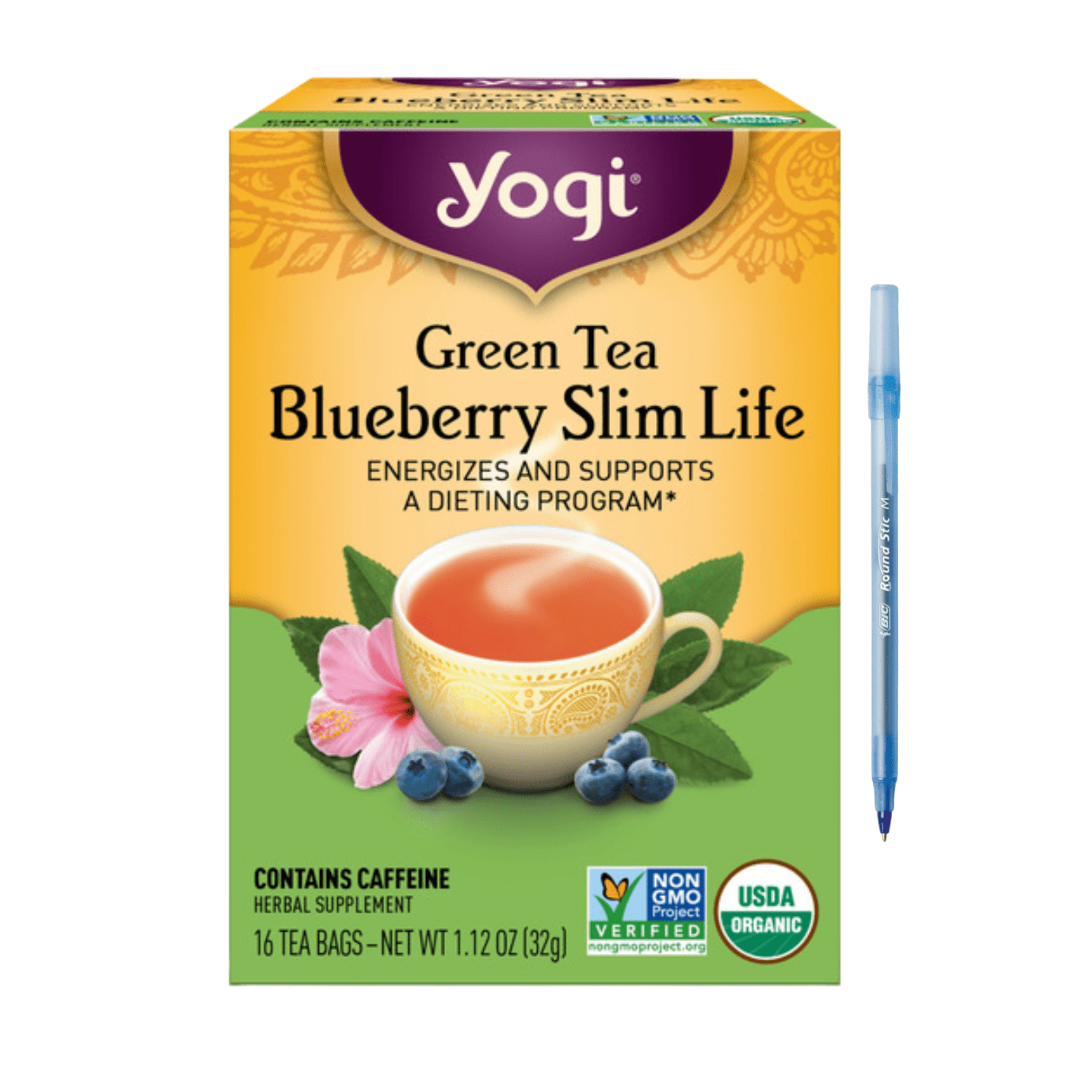 Tea Green Tea Blueberry Slim Life Tea, Supports a Dieting Program ...