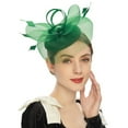 thumbnail image 1 of Tea Hat, Yigetop Tea Party Fascinator Kentuckys Derbys Hat Fascinator Pillbox Hat Headband for Cocktail Fascinator Hats for Women Green One Size, 1 of 8