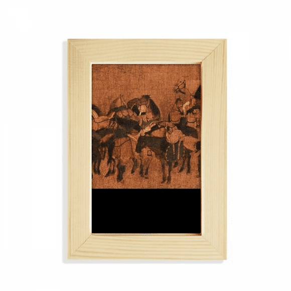 Tea Horse Road Chinese Painting Silk Road Desktop Display Photo Frame Picture Art Painting 5x7 inch