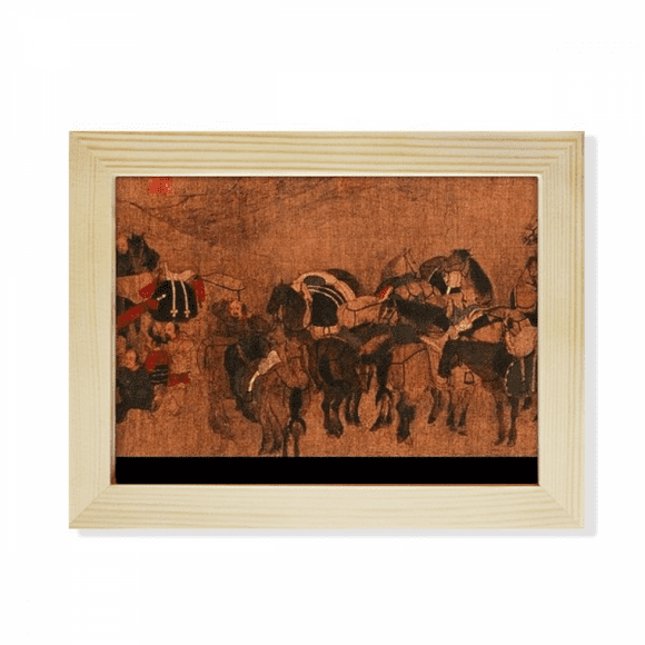 Tea Horse Road Chinese Painting Silk Road Desktop Photo Frame Picture Art Decoration Painting 6x8 inch