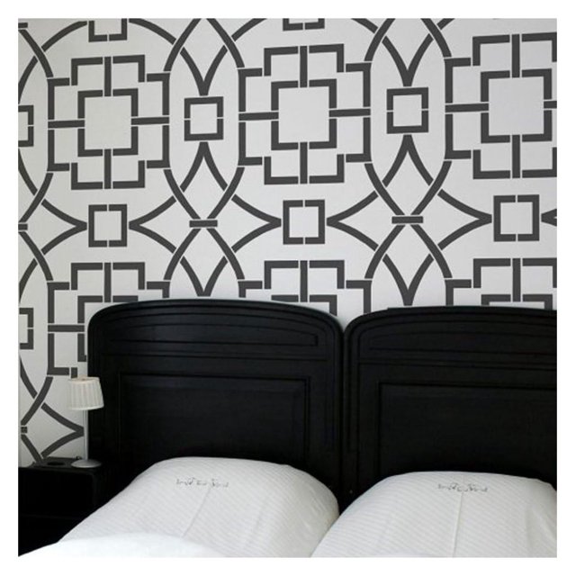 Tea House Trellis Allover Stencil Large Stencils for Painting Walls Try Stencils Instead of